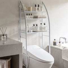 Metal shelves for toilet cabinet