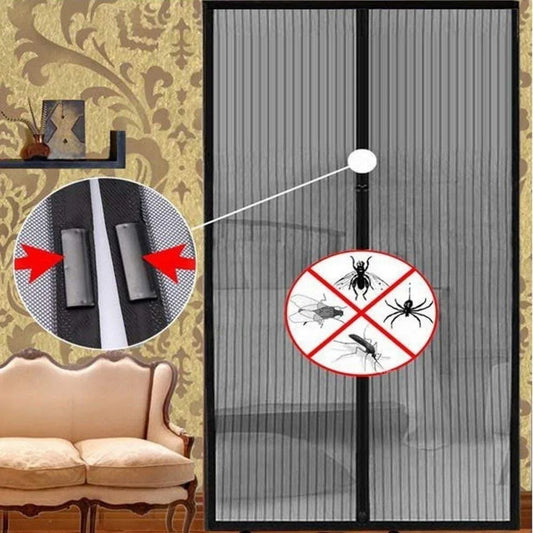 Magnetic mosquito screen curtain