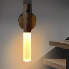 Display of 2 pieces of magnetic wood lamp