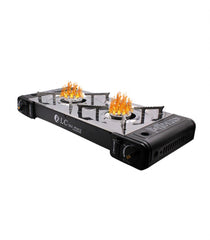 Double portable gas stove