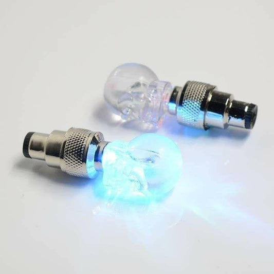 Displaying 4 light up skull valve beads