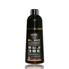 Hair dye shampoo with argan oil