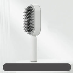 Self-cleaning hair brush