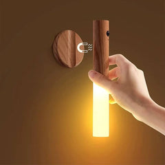 Display of 2 pieces of magnetic wood lamp