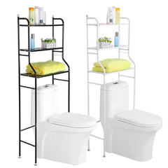 Bathroom stand with three shelves + foldable clothes dryer