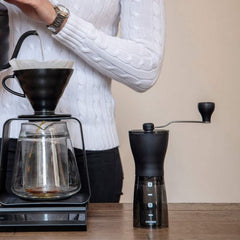 Japanese coffee grinder with one year warranty