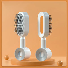 Self-cleaning hair brush