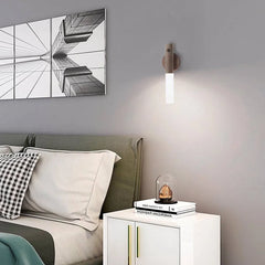 Display of 2 pieces of magnetic wood lamp