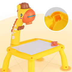 A table with a drawing projector for teaching children