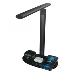 Wireless charging station and desk lamp