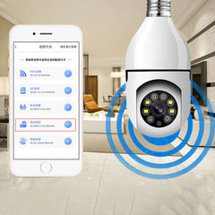 Bulb-shaped home surveillance camera