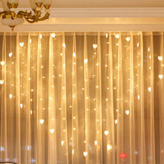 Heart-shaped luminous curtain