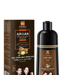 Argan oil shampoo for dyeing hair brown