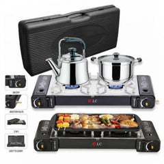 Double portable gas stove