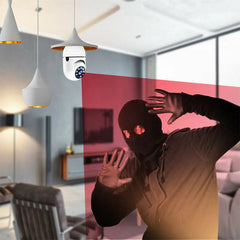 Bulb-shaped home surveillance camera